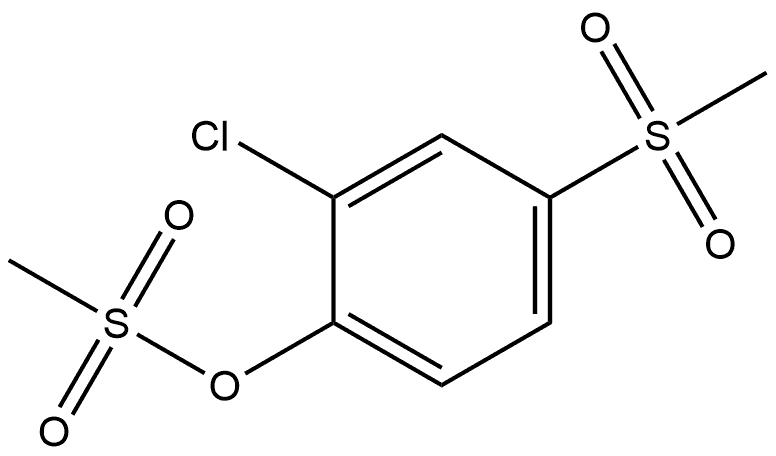 Phenol, 2-chloro-4-(methylsulfonyl)-, 1-methanesulfonate Structure