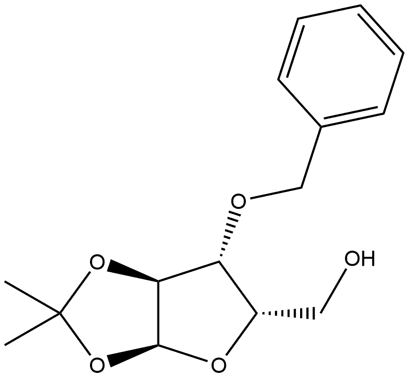 α-L-Xylofuranose, 1,2-O-(1-methylethylidene)-3-O-(phenylmethyl)- Structure