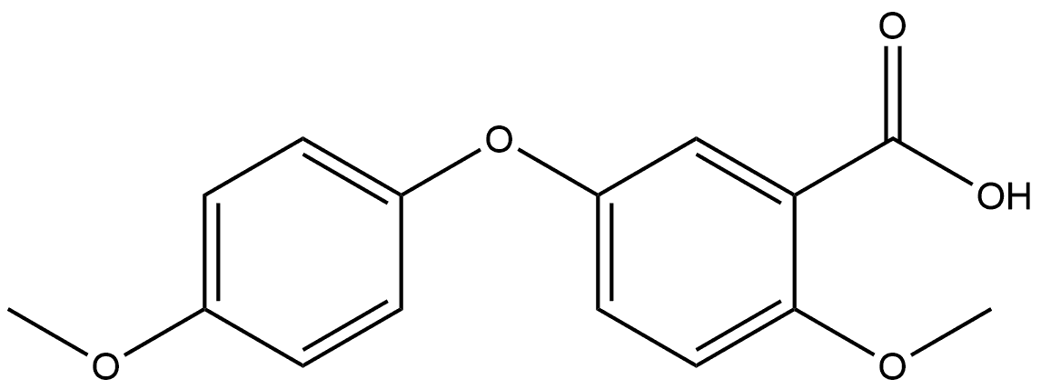 2-Methoxy-5-(4-methoxyphenoxy)benzoic acid Structure