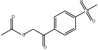 Ethanone, 2-(acetyloxy)-1-[4-(methylsulfonyl)phenyl]- Structure