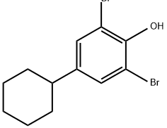 Phenol, 2,6-dibromo-4-cyclohexyl- Structure