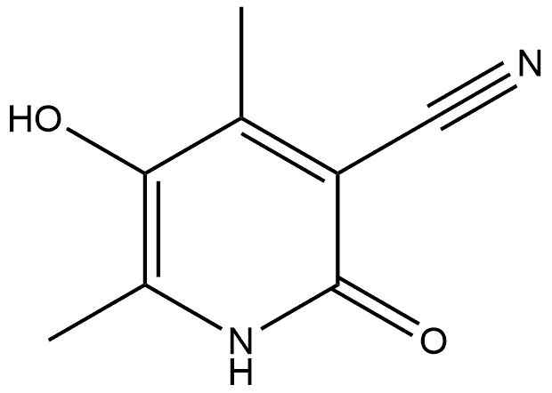 1,2-Dihydro-5-hydroxy-4,6-dimethyl-2-oxo-3-pyridinecarbonitrile Structure