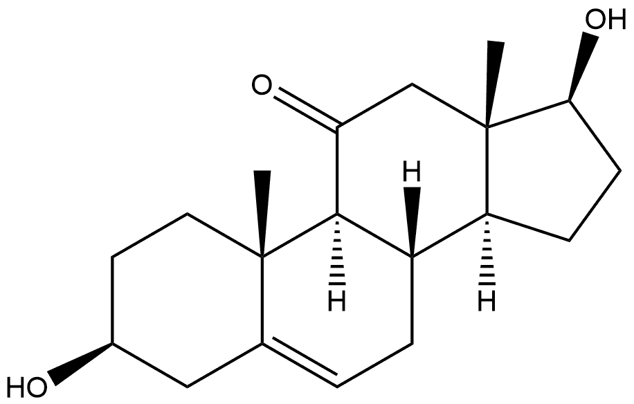 Androst-5-en-11-one, 3,17-dihydroxy-, (3β,17β)- Structure