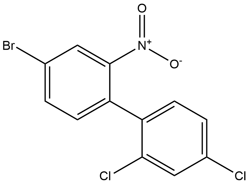 4-bromo-2',4'-dichloro-2-nitro-1,1'-biphenyl Structure