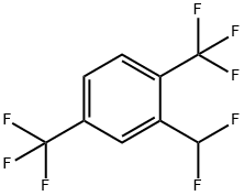 Benzene, 2-(difluoromethyl)-1,4-bis(trifluoromethyl)- Structure