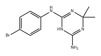 1,3,5-Triazine-2,4-diamine, N2-(4-bromophenyl)-3,6-dihydro-6,6-dimethyl- 구조식 이미지