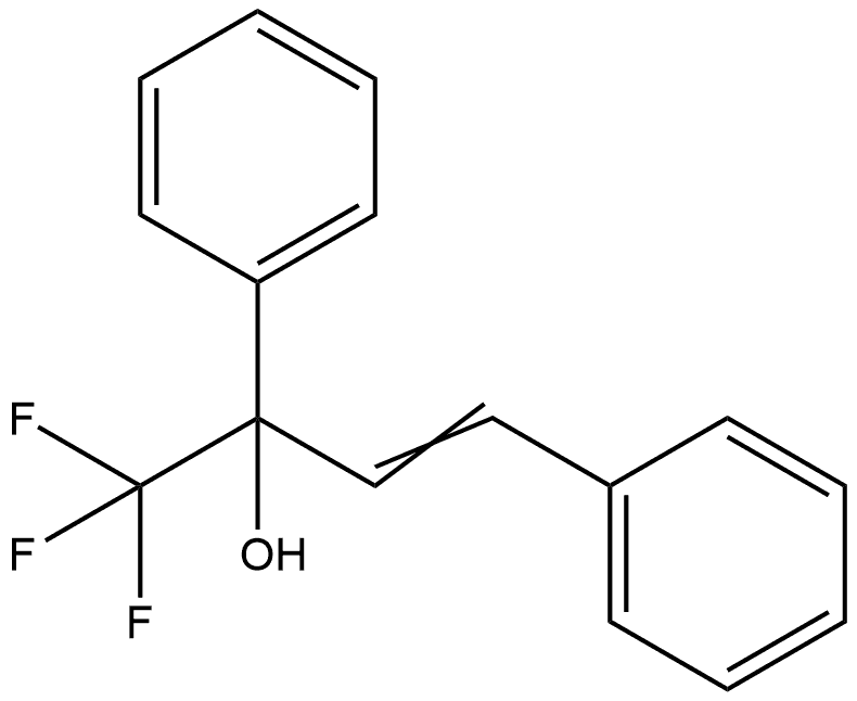 Benzenemethanol, α-(2-phenylethenyl)-α-(trifluoromethyl)- Structure