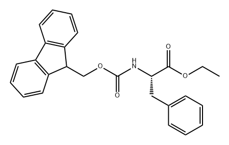 L-Phenylalanine, N-[(9H-fluoren-9-ylmethoxy)carbonyl]-, ethyl ester Structure