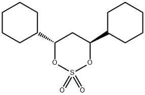 1,3,2-Dioxathiane, 4,6-dicyclohexyl-, 2,2-dioxide, (4S,6S)- Structure