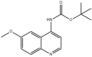 Carbamic acid, (6-methoxy-4-quinolinyl)-, 1,1-dimethylethyl ester (9CI) 구조식 이미지