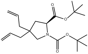 1,2-Pyrrolidinedicarboxylic acid, 4,4-di-2-propen-1-yl-, 1,2-bis(1,1-dimethylethyl) ester, (2S)- Structure