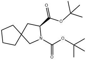 (S)-di-tert-butyl2-azaspiro[4.4]nonane-2,3-dicarboxylate Structure