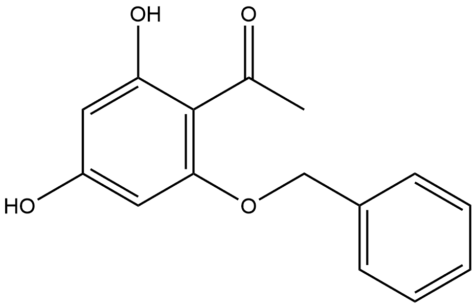 1-[2,4-Dihydroxy-6-(phenylmethoxy)phenyl]ethanone Structure