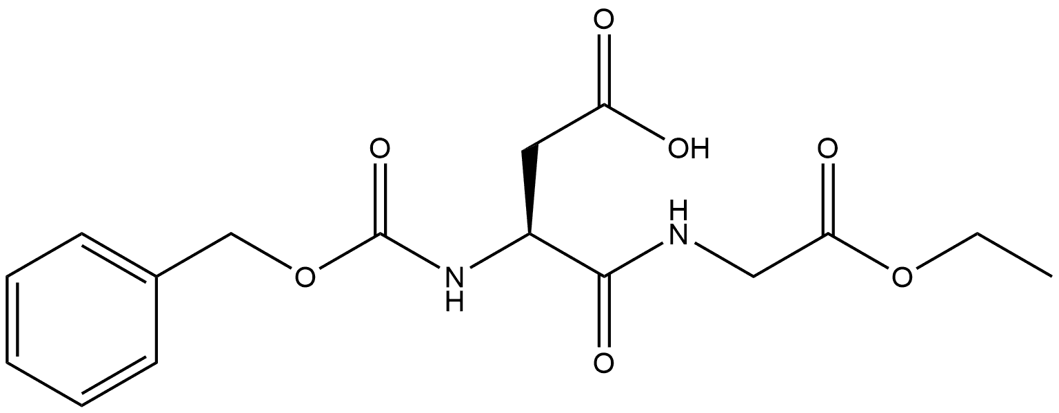 Glycine, N-[N-[(phenylmethoxy)carbonyl]-L-α-aspartyl]-, 1-ethyl ester (9CI) Structure