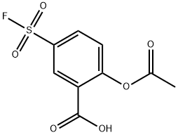 Benzoic acid, 2-(acetyloxy)-5-(fluorosulfonyl)- Structure