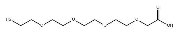 3,6,9,12-Tetraoxatetradecanoic acid, 14-mercapto- Structure