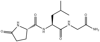 Glycinamide, 5-oxo-L-prolyl-L-leucyl- (9CI) Structure