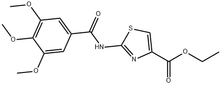 Ethyl2-[(2,4,5-trimethoxybenzoyl)amino]-1,3-thiazole-4-carboxylate 구조식 이미지