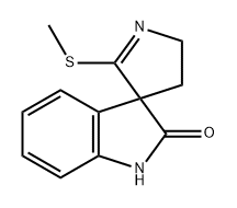 Spiro[3H-indole-3,3'-[3H]pyrrol]-2(1H)-one, 4',5'-dihydro-2'-(methylthio)- 구조식 이미지
