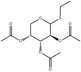 D-Arabinopyranoside, ethyl 1-thio-, triacetate (9CI) Structure