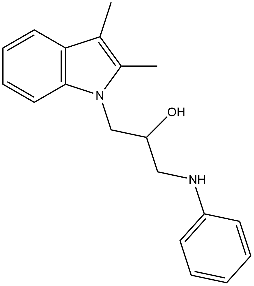 1H-Indole-1-ethanol, 2,3-dimethyl-α-[(phenylamino)methyl]- Structure