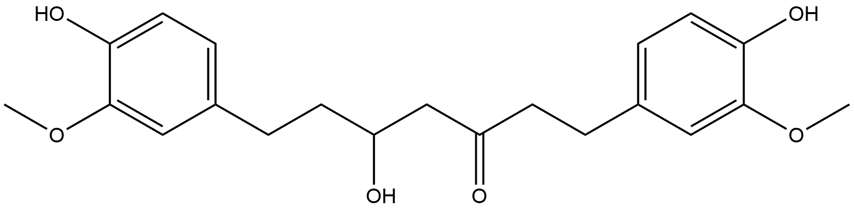 3-Heptanone, 5-hydroxy-1,7-bis(4-hydroxy-3-methoxyphenyl)-, (+)- Structure