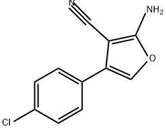 3-Furancarbonitrile, 2-amino-4-(4-chlorophenyl)- Structure