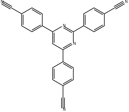 Benzonitrile, 4,4',4''-(2,4,6-pyrimidinetriyl)tris- (9CI) Structure