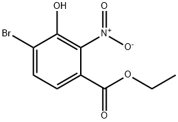 Benzoic acid, 4-bromo-3-hydroxy-2-nitro-, ethyl ester Structure