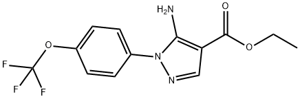 1H-Pyrazole-4-carboxylic acid, 5-amino-1-[4-(trifluoromethoxy)phenyl]-, ethyl ester Structure