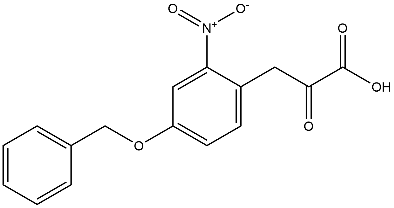 Benzenepropanoic acid, 2-nitro-α-oxo-4-(phenylmethoxy)- 구조식 이미지