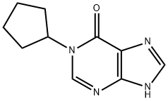 1-Cyclopentyl-1,7-dihydro-6H-purin-6-one Structure