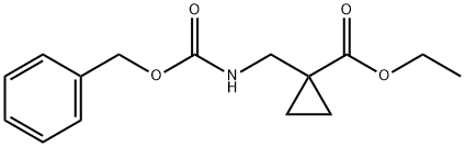 Cyclopropanecarboxylic acid, 1-[[[(phenylmethoxy)carbonyl]amino]methyl]-, ethyl ester Structure