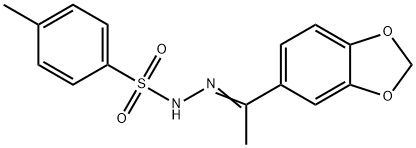 Benzenesulfonic acid, 4-methyl-, 2-[1-(1,3-benzodioxol-5-yl)ethylidene]hydrazide Structure