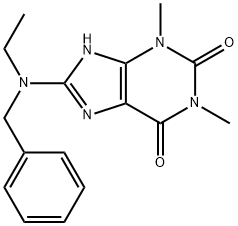 8-(Benzyl(ethyl)amino)-1,3-dimethyl-1H-purine-2,6(3H,7H)-dione Structure