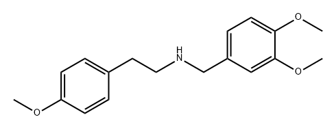 Benzeneethanamine, N-[(3,4-dimethoxyphenyl)methyl]-4-methoxy- 구조식 이미지