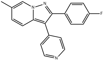 Pyrazolo[1,5-a]pyridine, 2-(4-fluorophenyl)-6-methyl-3-(4-pyridinyl)- Structure