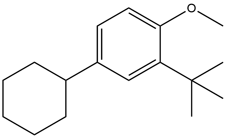 4-Cyclohexyl-2-(1,1-dimethylethyl)-1-methoxybenzene Structure