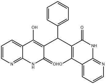 1,8-Naphthyridin-2(1H)-one,3,3-(phenylmethylene)bis[4-hydroxy-(9CI) 구조식 이미지