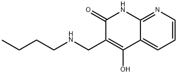 1,8-Naphthyridin-2(1H)-one,3-[(butylamino)methyl]-4-hydroxy-(9CI) Structure