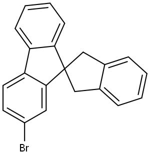 Spiro[9H-fluorene-9,2'-[2H]indene], 2-bromo-1',3'-dihydro- Structure