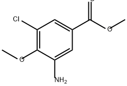 Benzoic acid, 3-amino-5-chloro-4-methoxy-, methyl ester Structure