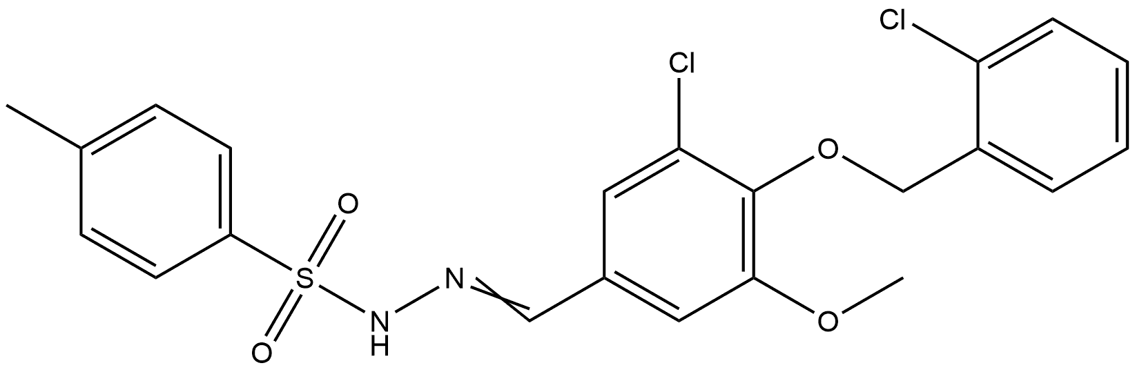 4-Methylbenzenesulfonic acid 2-[[3-chloro-4-[(2-chlorophenyl)methoxy]-5-metho... Structure