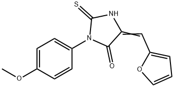 (5Z)-5-(furan-2-ylmethylidene)-3-(4-methoxyphenyl)-2-sulfanylideneimidazolidin-4-one Structure