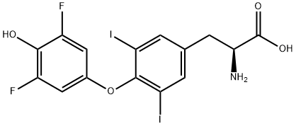 L-Tyrosine, O-(3,5-difluoro-4-hydroxyphenyl)-3,5-diiodo- Structure