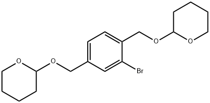 2H-Pyran, 2,2'-[(2-bromo-1,4-phenylene)bis(methyleneoxy)]bis[tetrahydro- 구조식 이미지