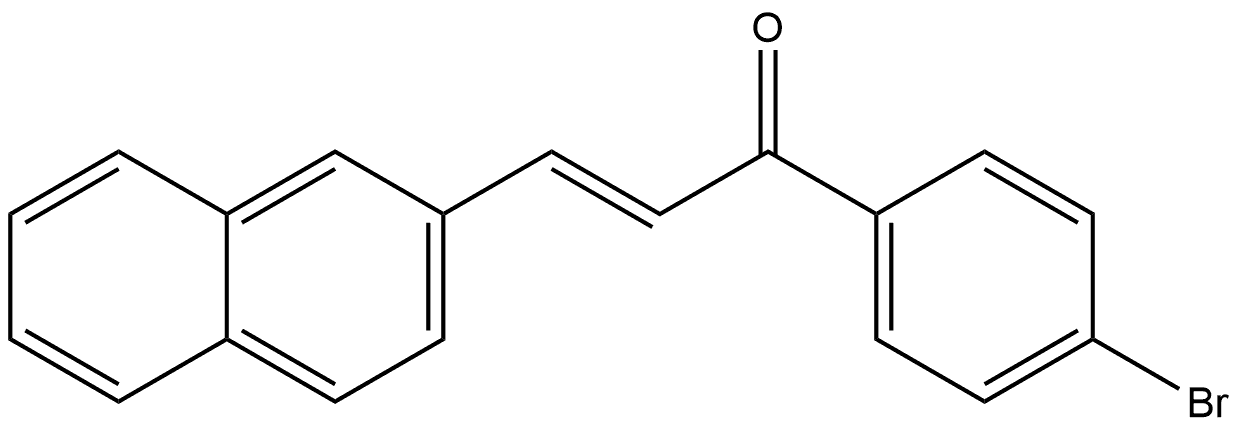 (2E)-1-(4-Bromophenyl)-3-(2-naphthalenyl)-2-propen-1-one Structure