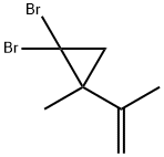 Cyclopropane, 1,1-dibromo-2-methyl-2-(1-methylethenyl)- Structure