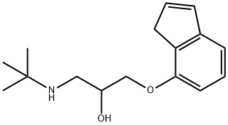 2-Propanol, 1-[(1,1-dimethylethyl)amino]-3-(1H-inden-7-yloxy)- Structure