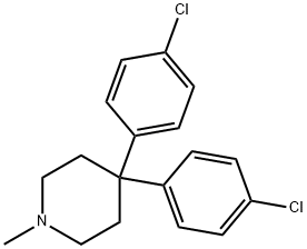 Piperidine, 4,4-bis(4-chlorophenyl)-1-methyl- Structure